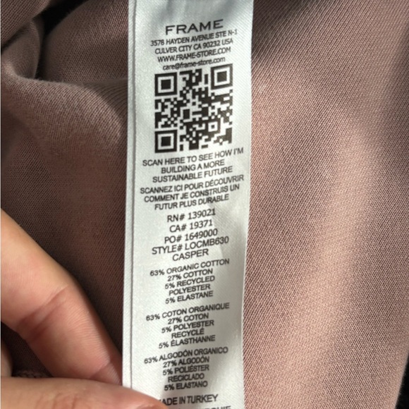 Frame Denim Stretch Cotton Le One Crop Mini Boot Casper Blue Jeans Size 26 - Picture 14 of 15